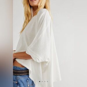 Free People White CC Tee